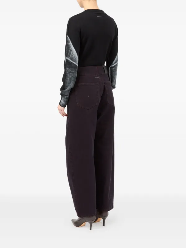 MM6 Maison Margiela ハイウエスト ジーンズ | パープル | FARFETCH JP