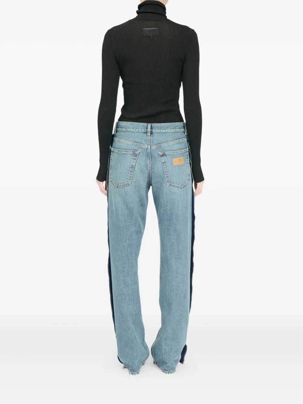 Mm6 Maison Margiela Five Pocket Straight Fit Trousers In Blue