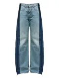MM6 Maison Margiela panelled five-pocket jeans - Blue