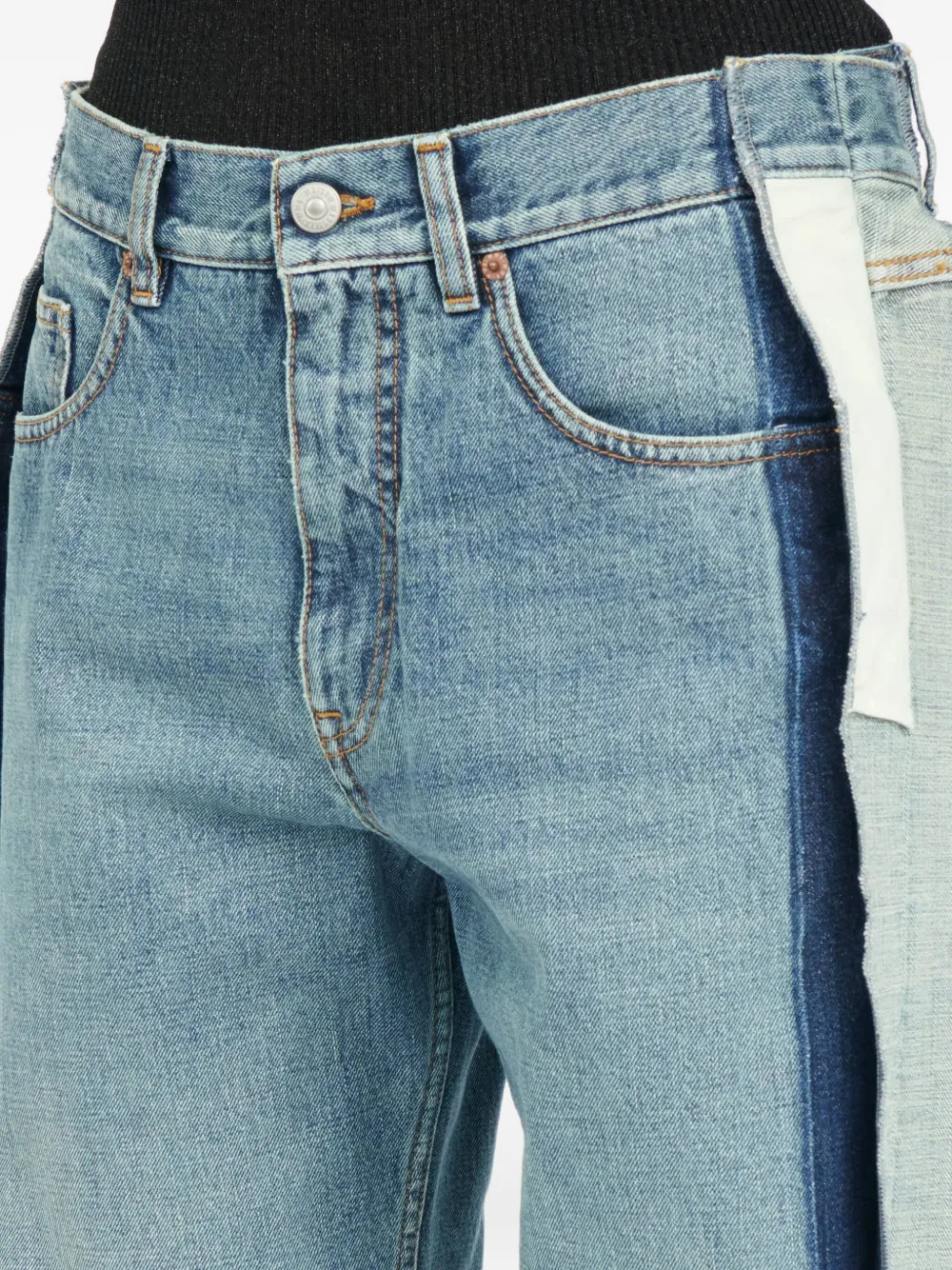 Mm6 Maison Margiela Five Pocket Straight Fit Trousers In Blue