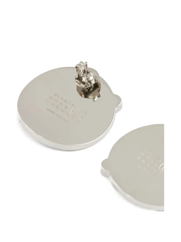 MM6 Maison Margiela Mirror Earrings | Silver | FARFETCH UZ