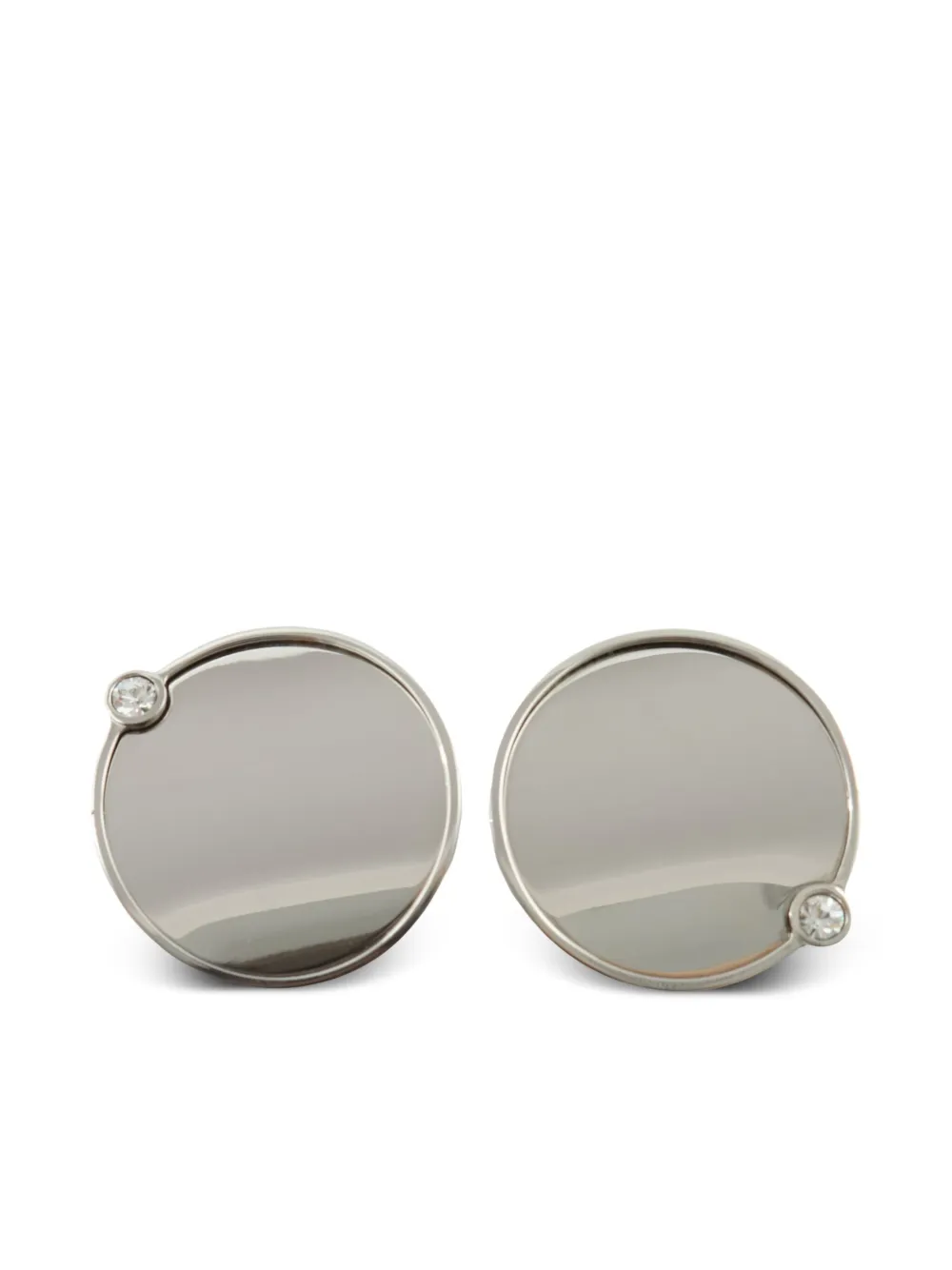 Mm6 Maison Margiela Mirror Earrings In Silver