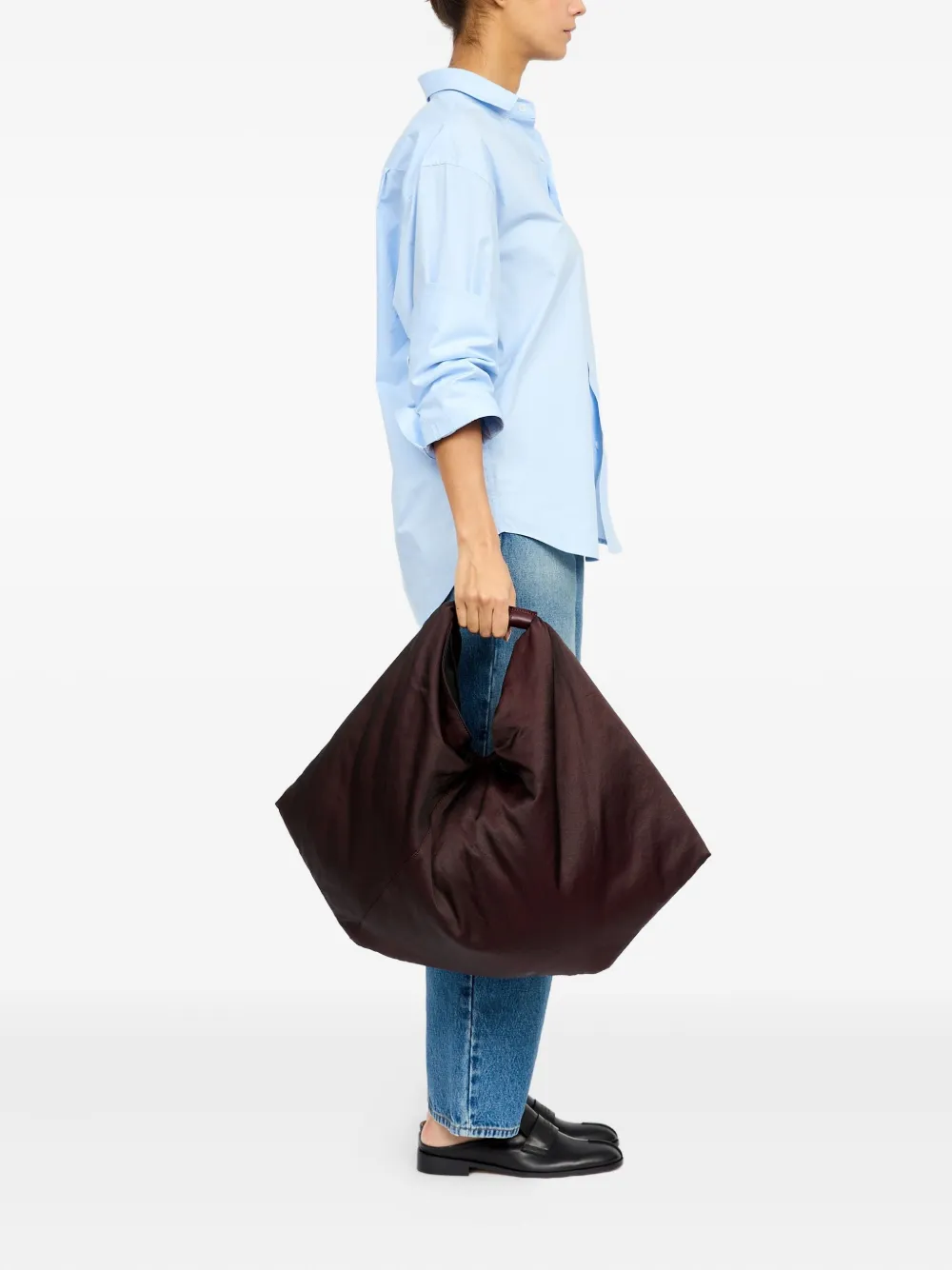 MM6 Maison Margiela Japanese leather tote bag Bruin