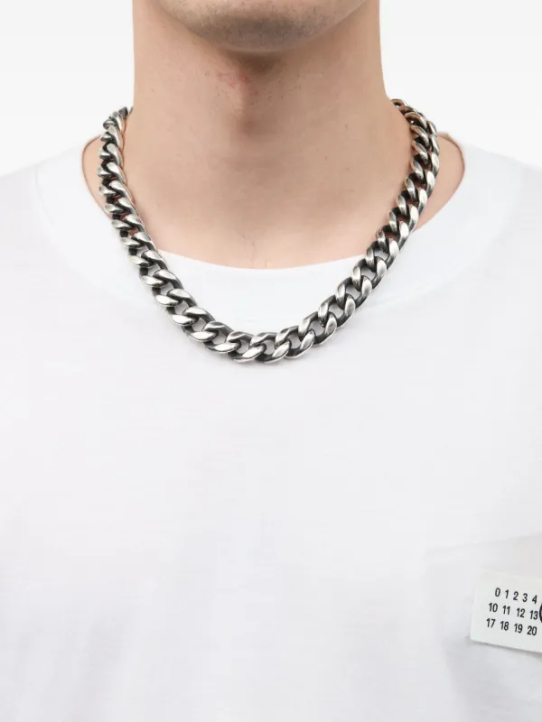 MM6 Maison Margiela Curb Chain Necklace | Silver | FARFETCH