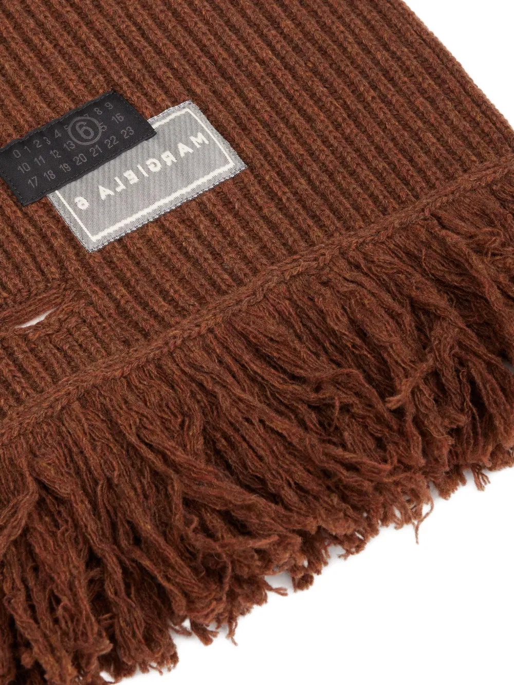 MM6 Maison Margiela Sjaal met logopatch Bruin