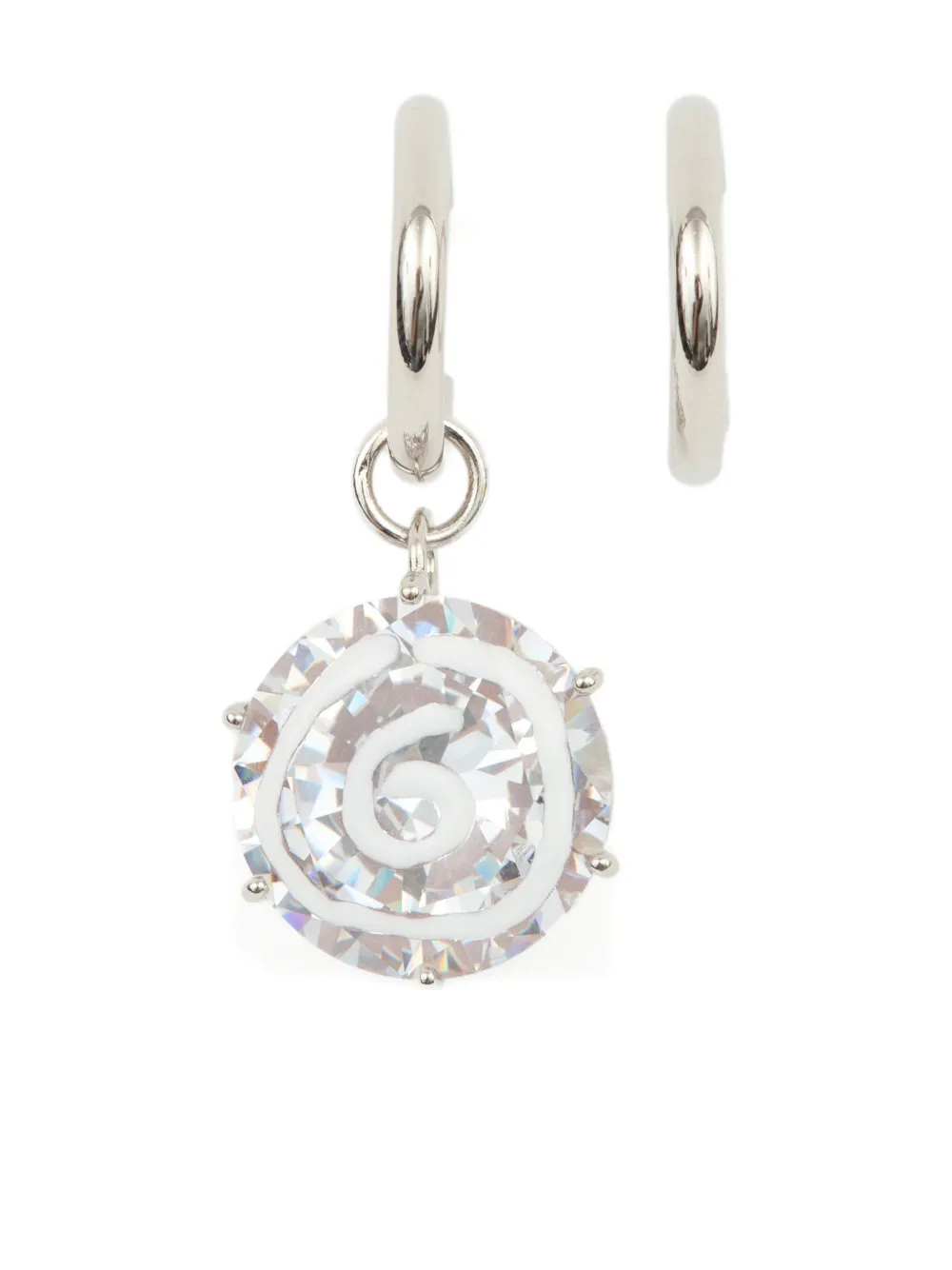 pendant-embellished hoop earrings