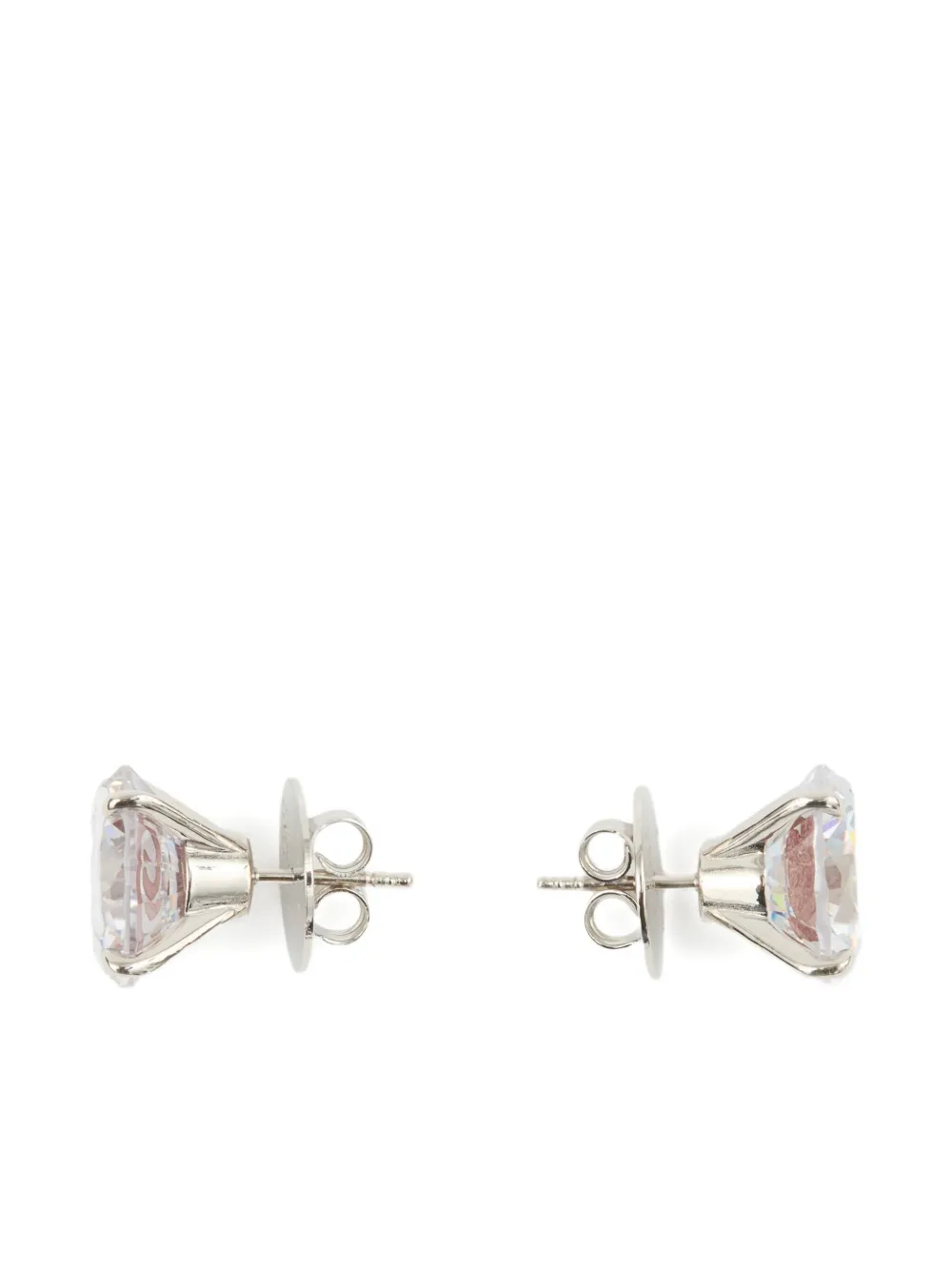 MM6 Maison Margiela swirl heart-patterned stud earrings - Zilver