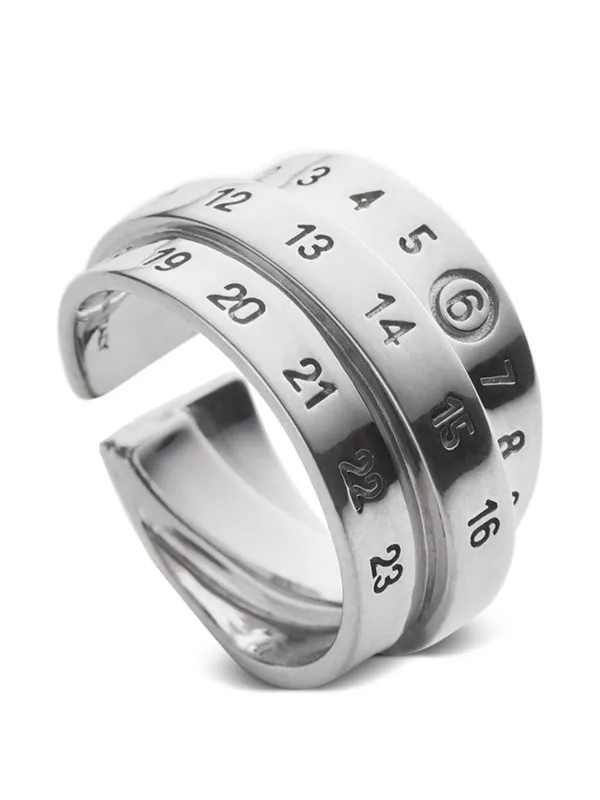 MM6 Maison Margiela Triple Logo Numeric Signature リング