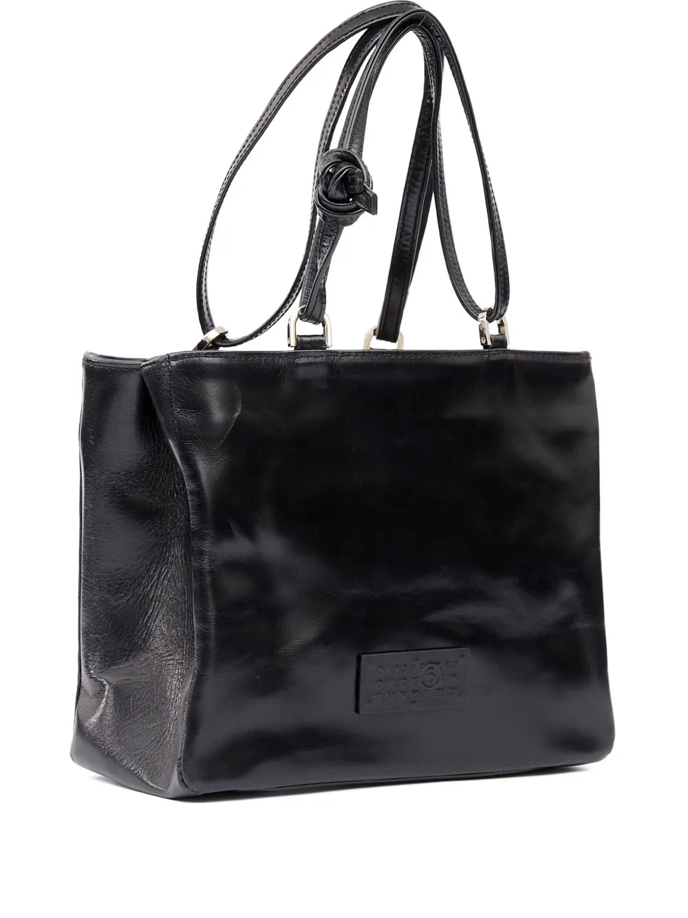 MM6 Maison Margiela Leren shopper Zwart