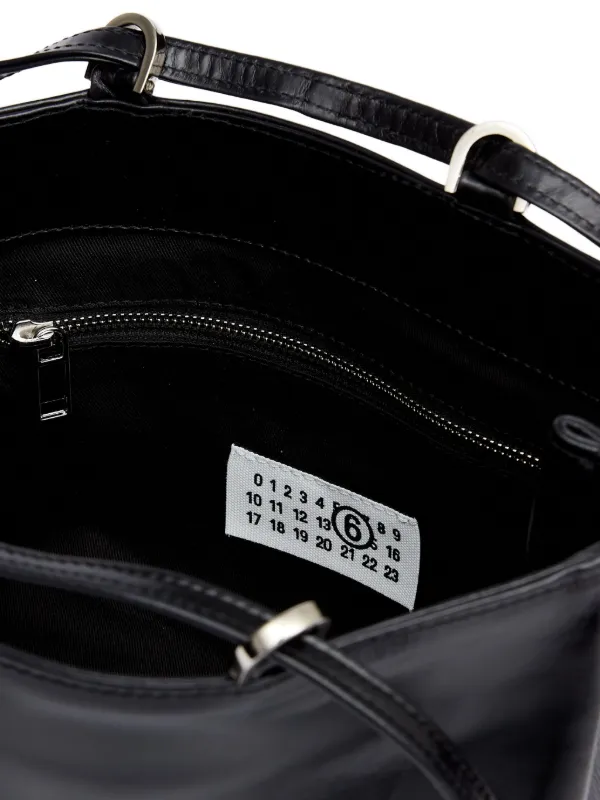 MM6 Maison Margiela レザー トートバッグ | ブラック | FARFETCH JP