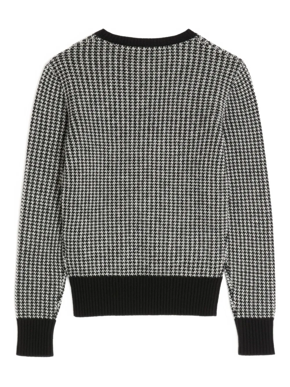 Valentino Garavani houndstooth-pattern sweater Zwart