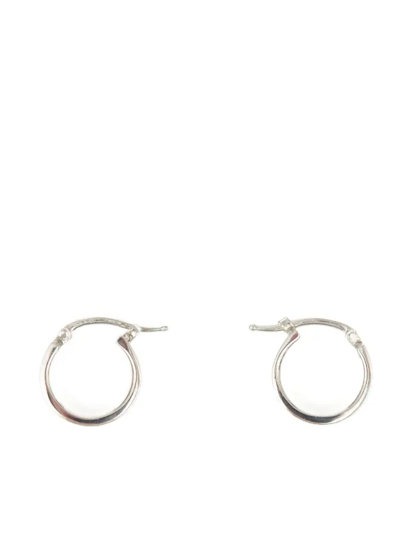 MM6 Maison Margiela フープピアス | シルバートーン | FARFETCH JP