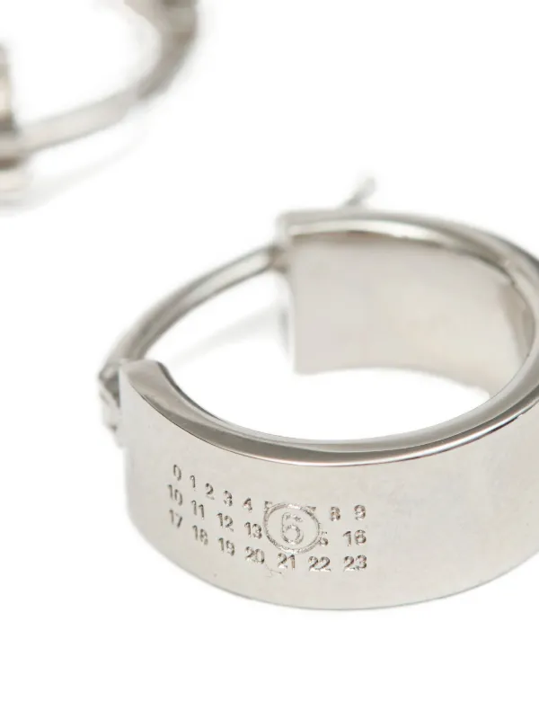 MM6 Maison Margiela フープピアス | シルバートーン | FARFETCH JP
