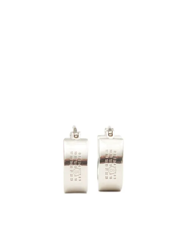 MM6 Maison Margiela フープピアス | シルバートーン | FARFETCH JP