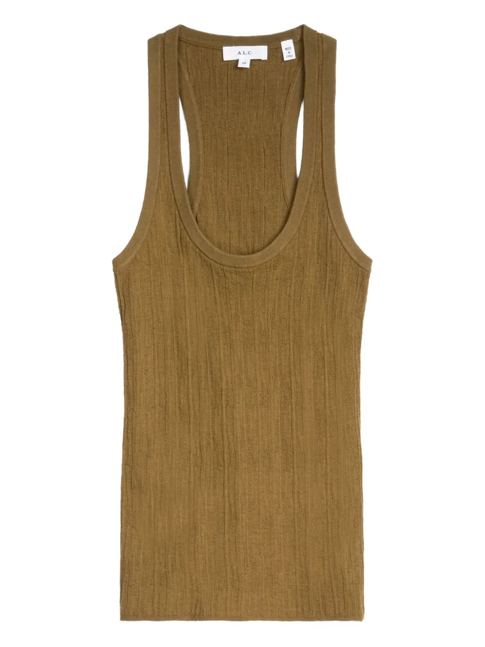 A.L.C. Iris ribbed tank top - ブラウン A.L.C. Iris ribbed tank top - ブラウン