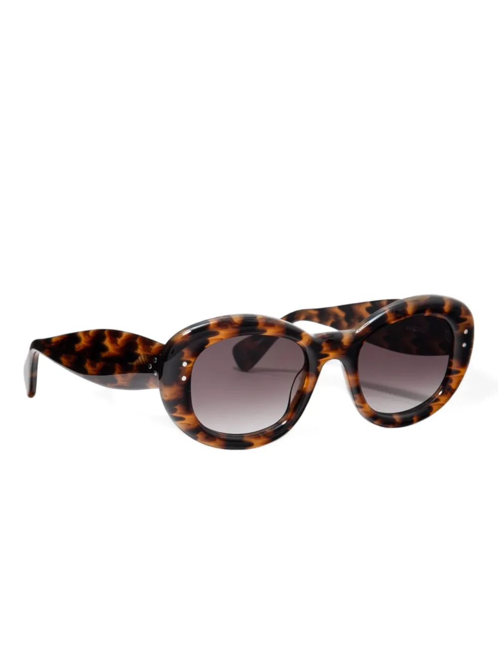 Krewe Du Optic Zonnebril met oversized montuur en schildpadschild-design - Bruin
