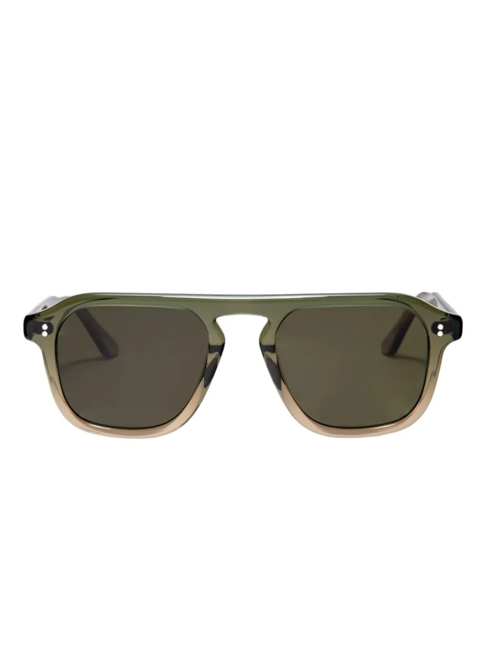 KREWE DU OPTIC HALF-RIM SQUARE SUNGLASSES 