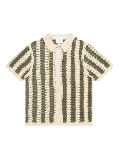 PERCIVAL Barletta knitted striped short-sleeve shirt