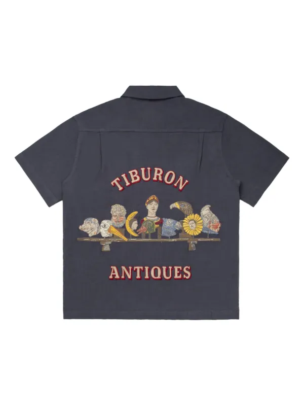 Samuel Zelig Antique graphic-embroidered short-sleeve Shirt