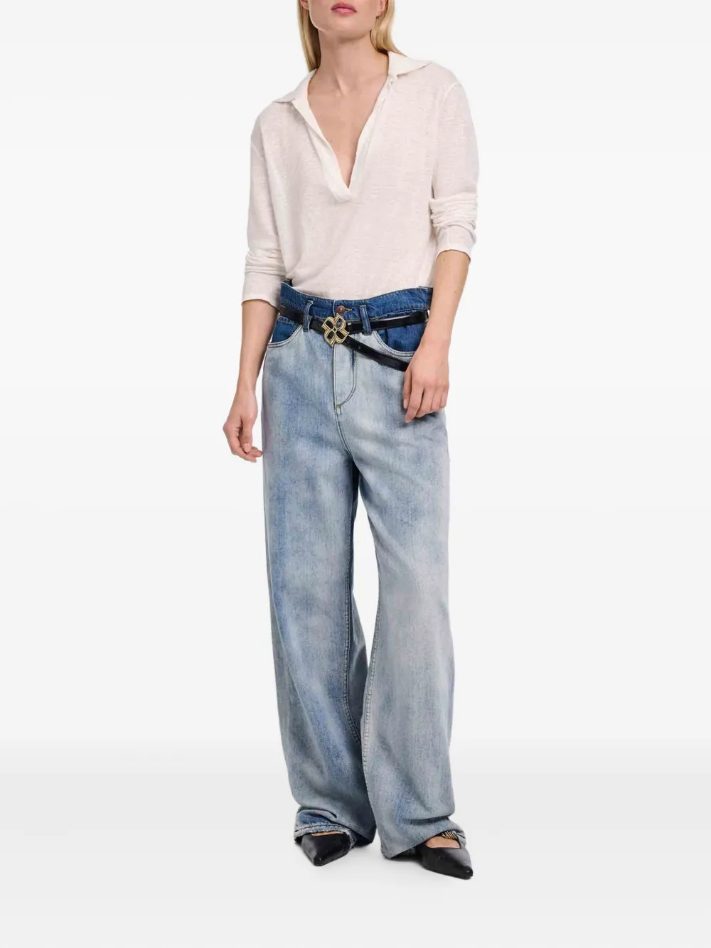 Dorothee Schumacher linen polo shirt | Knitted Tops | Image 2