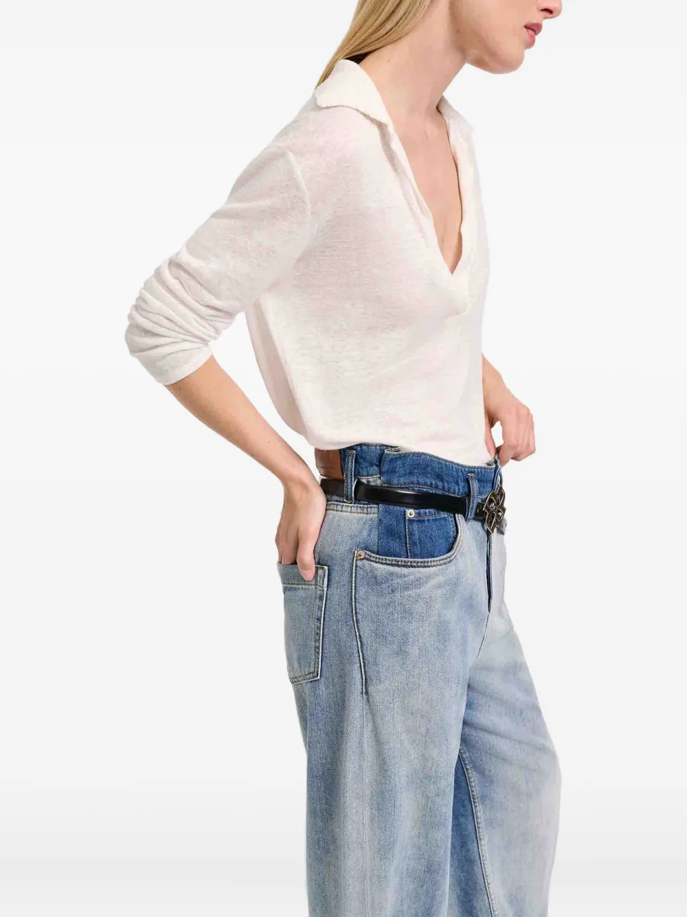 Dorothee Schumacher Linnen poloshirt Wit