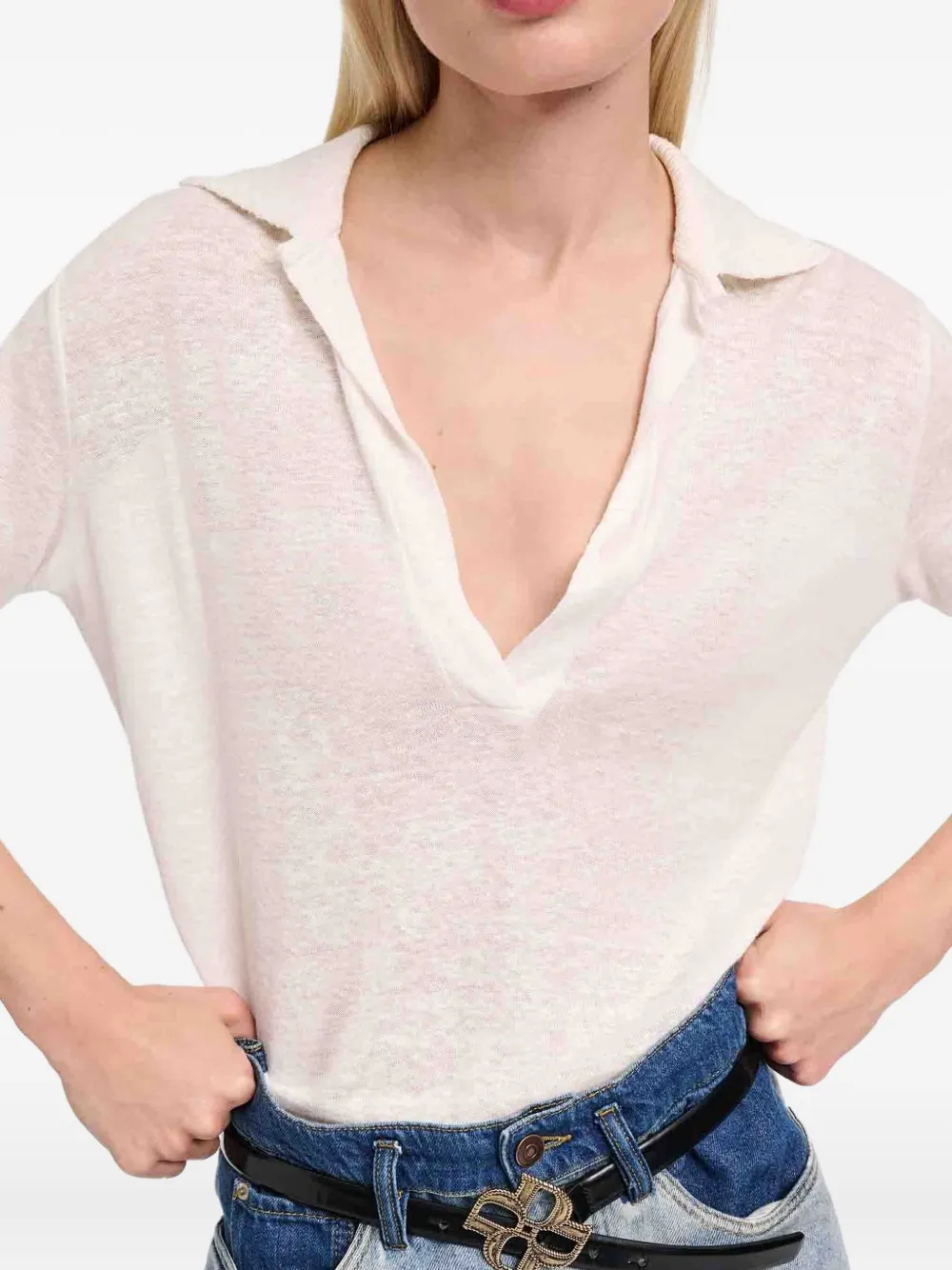 Dorothee Schumacher Linnen poloshirt Wit