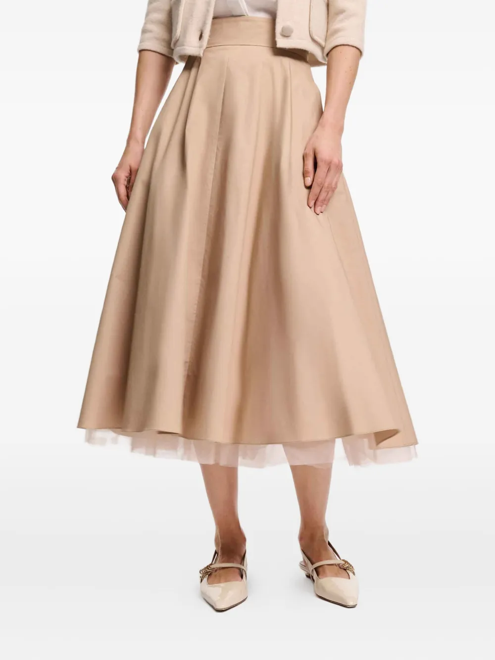 Dorothee Schumacher cotton midi skirt - Beige