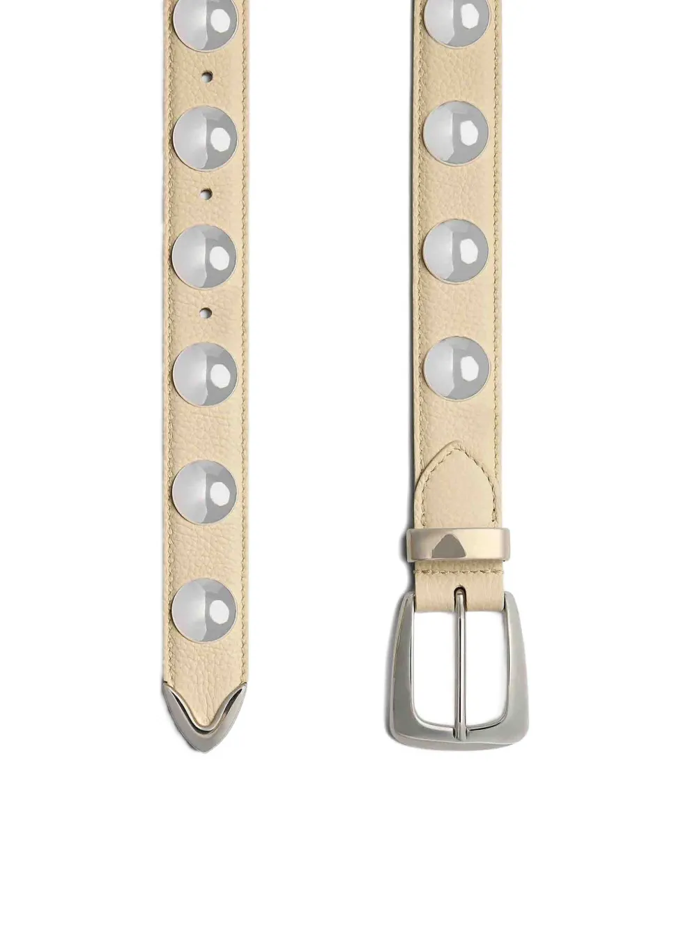 KHAITE Benny embellished leather belt - Beige