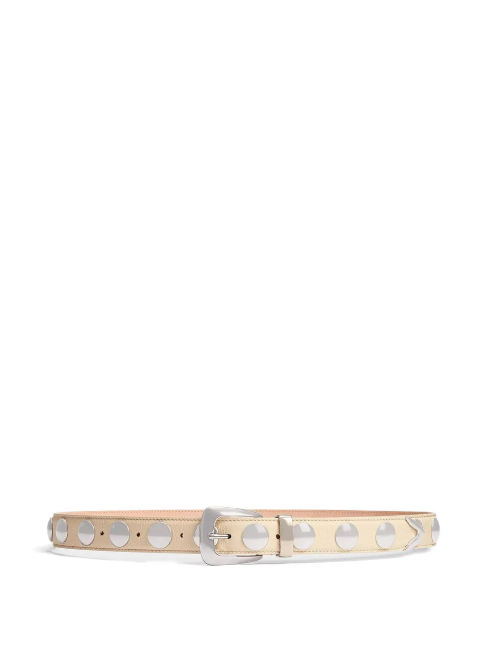 KHAITE cinturón Benny de piel con apliques | neutro | Image 1
