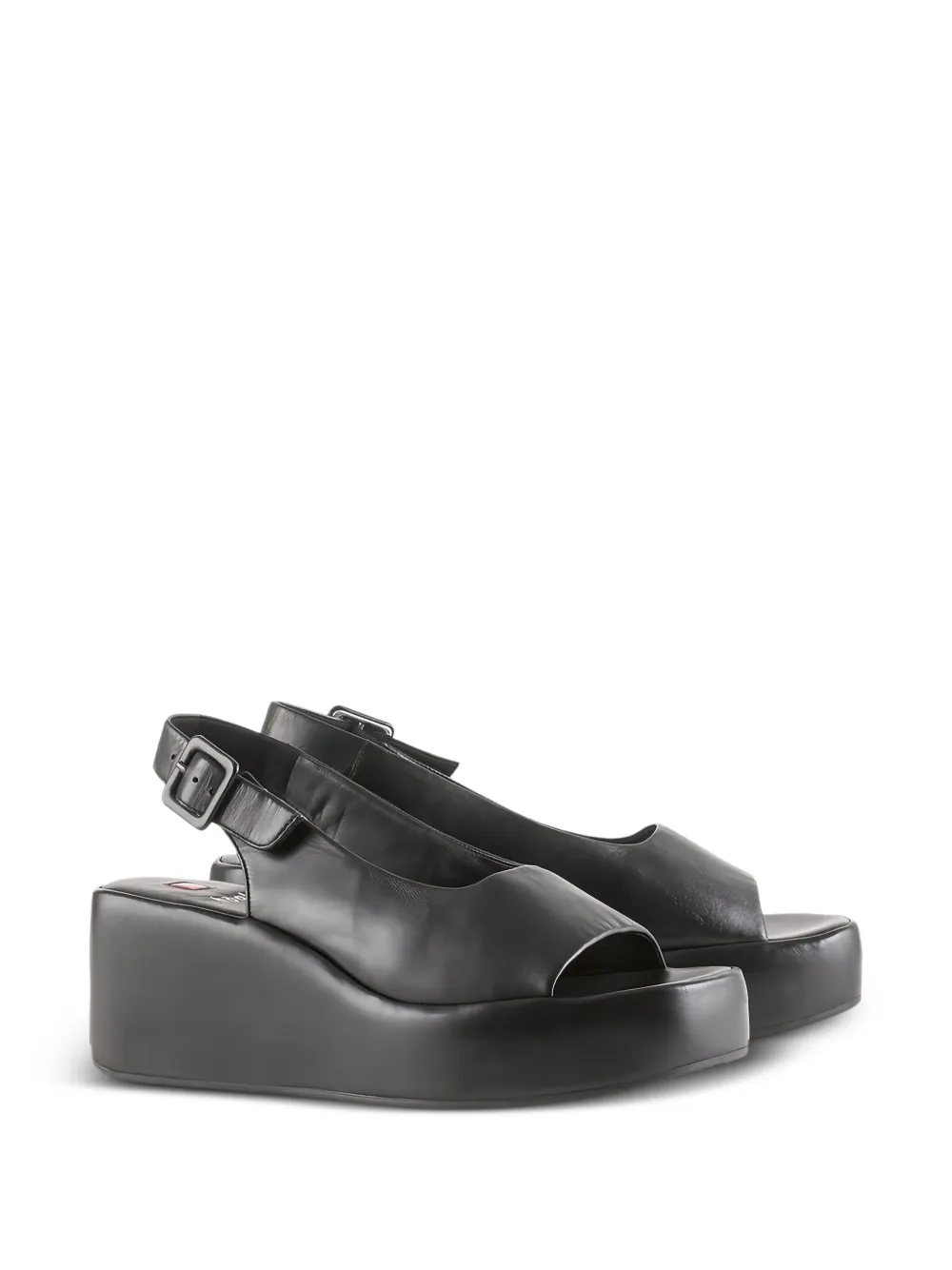 Hogl Loulou sandalen met plateauzool en open neus Zwart