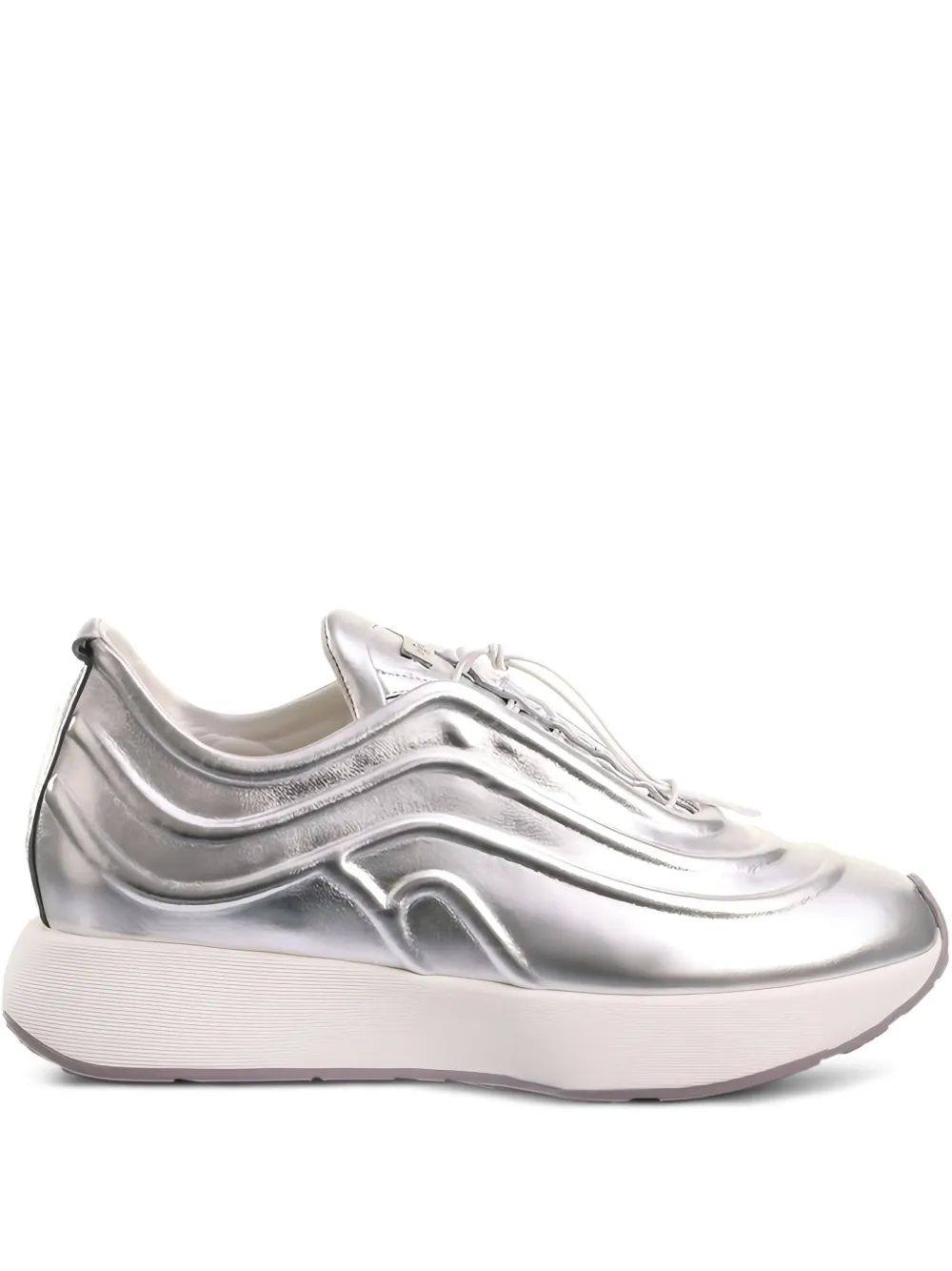 Hogl Fin metallic wave sneakers Silver