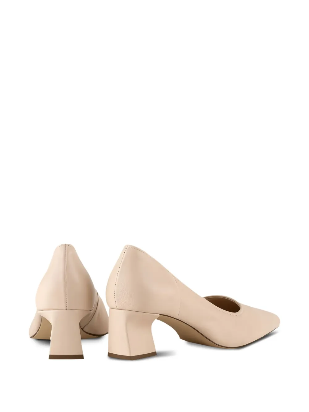 Hogl 40mm Ann Block-heel Pointed Pumps In Neutral