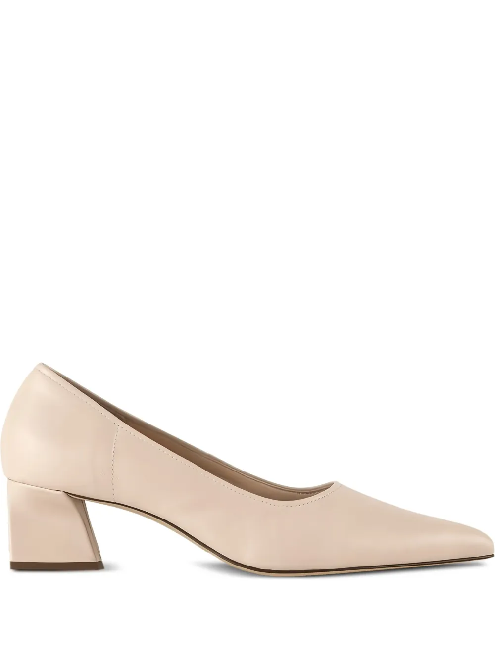 Hogl 40mm Ann Block-heel Pointed Pumps In Neutral