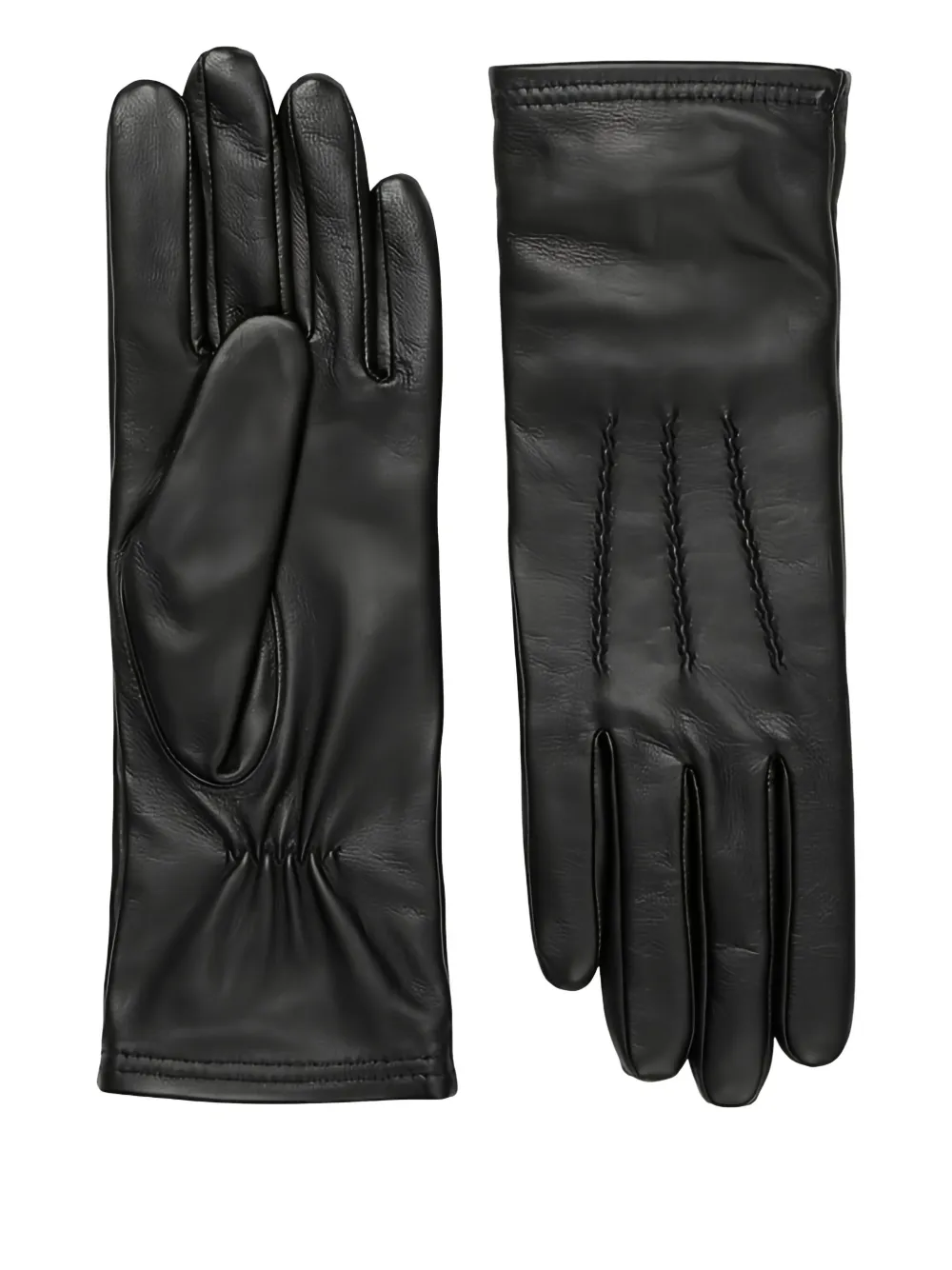 Marc O'Polo Leren handschoenen Zwart