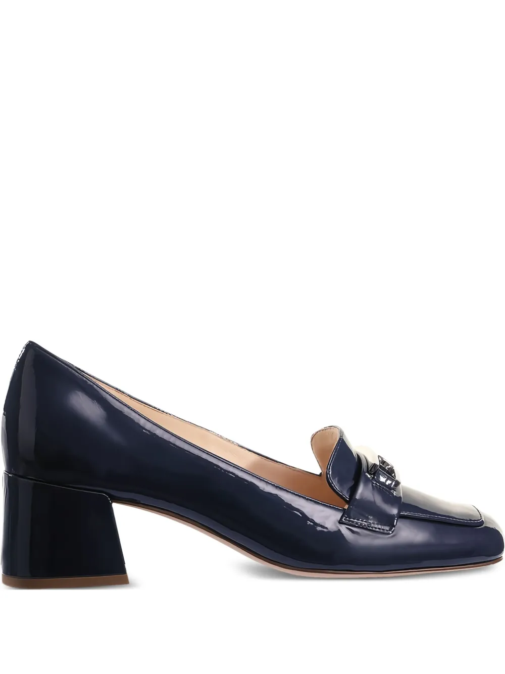 Hogl Helen patent-leather block-heel loafers Blue