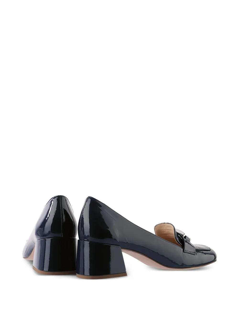 Hogl Helen patent-leather block-heel loafers Blue
