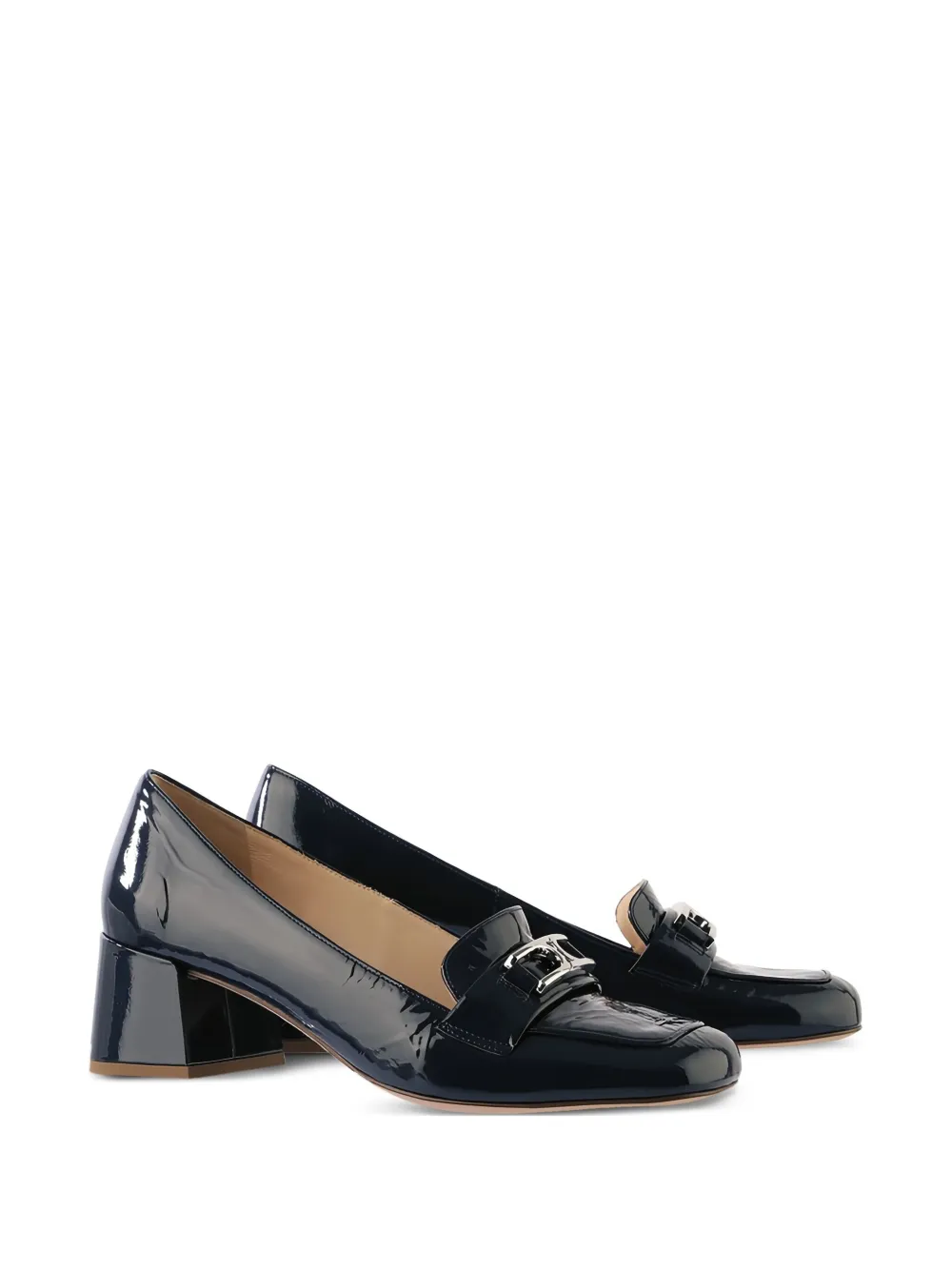 Hogl Helen patent-leather block-heel loafers - Blauw