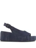 Hogl 65mm denim platform sandals - Blue