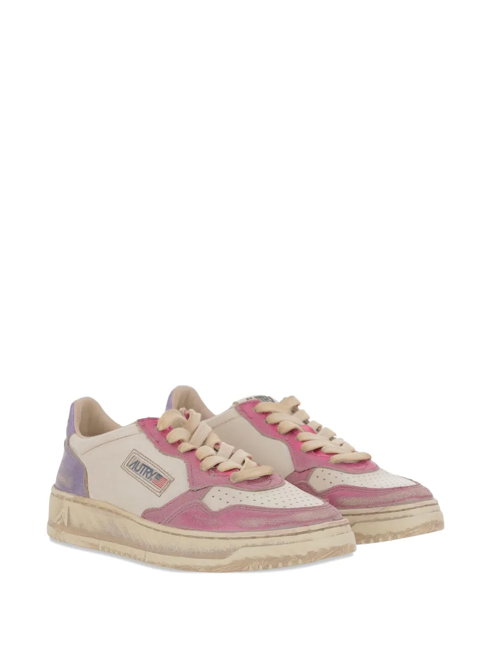 Autry Medalist Super Vintage leather sneakers - Roze