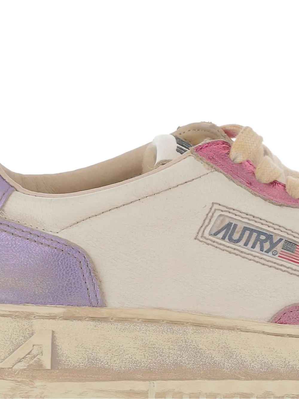 Autry Medalist Super Vintage leather sneakers Pink