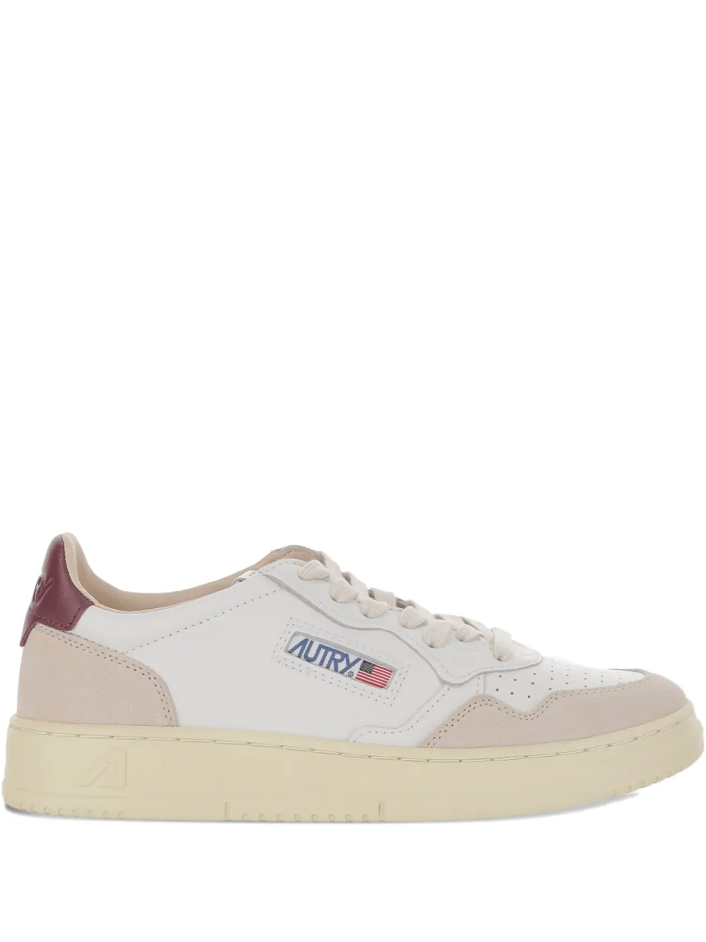 Autry Medalist leather suede sneakers White