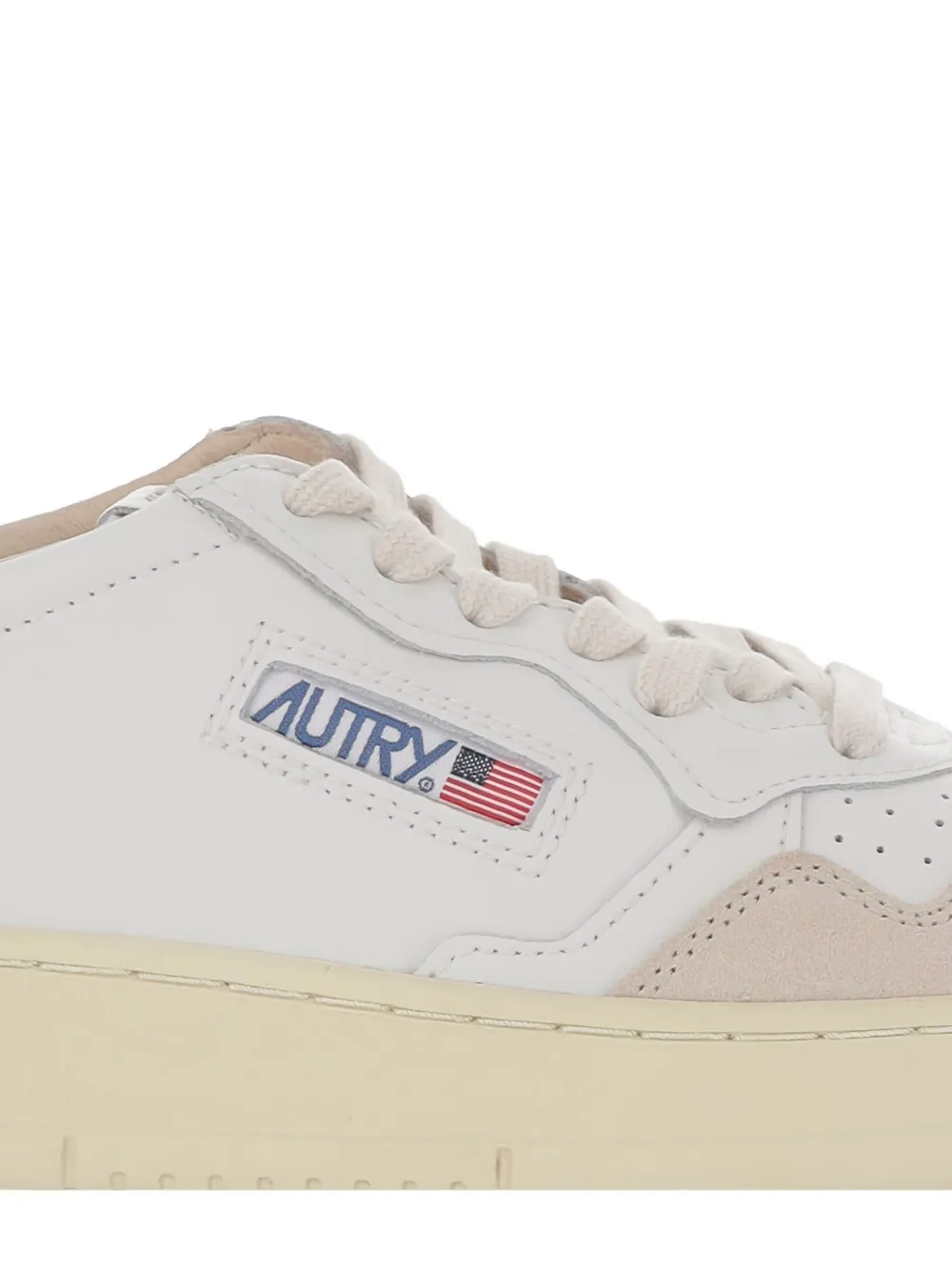 Autry Medalist leather suede sneakers White