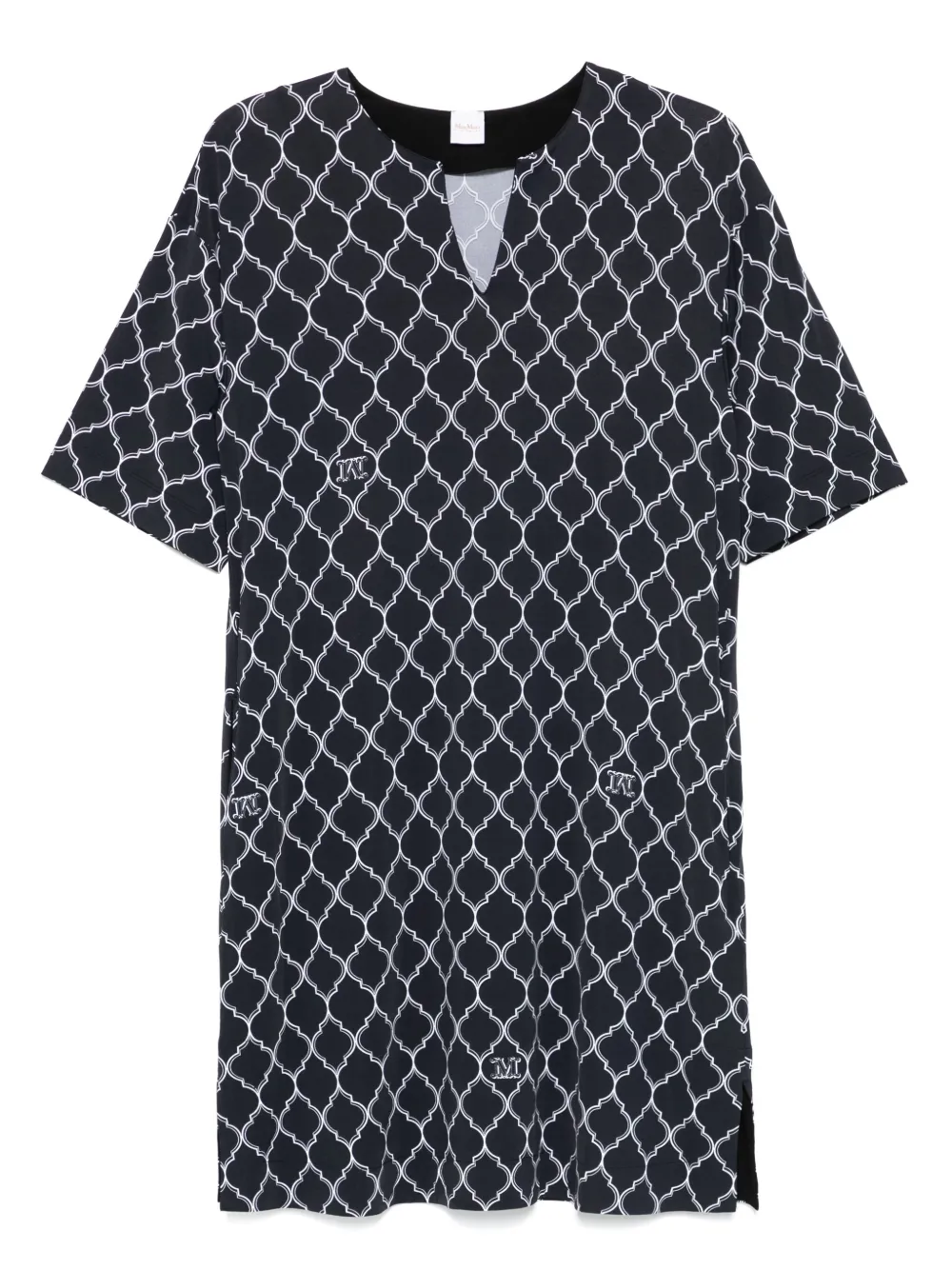 Max Mara printed dress Zwart