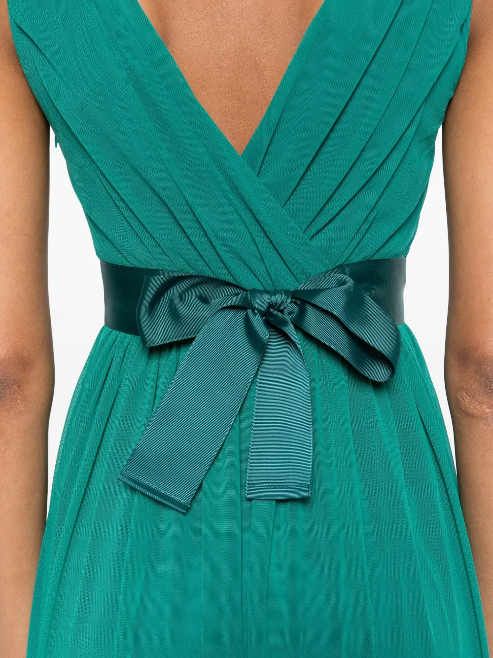 Pennyblack Jurk met V-rug en ceintuur Groen