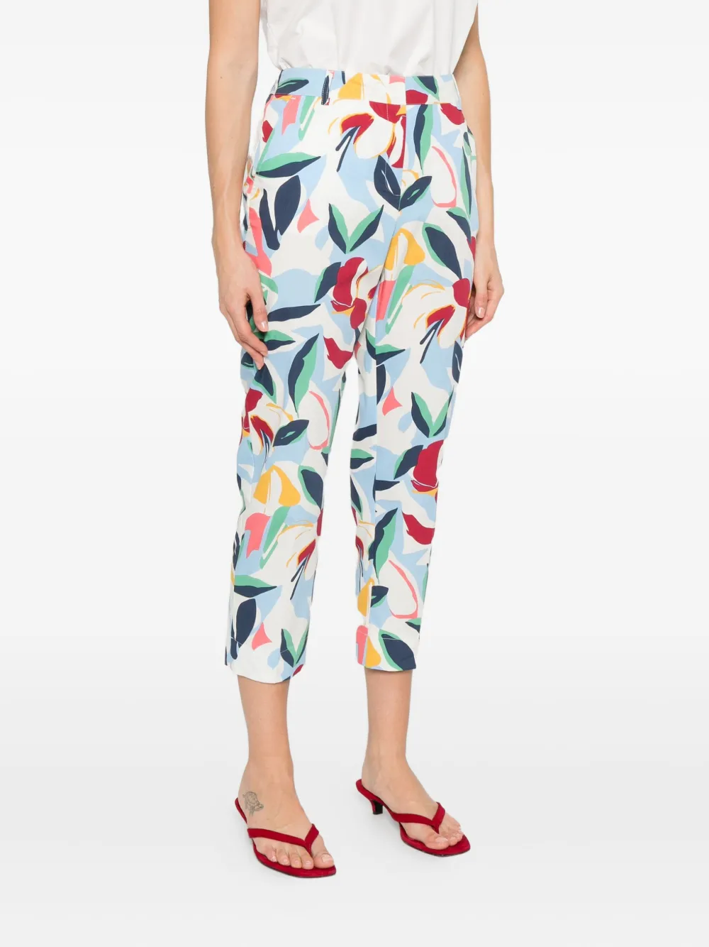 Pennyblack Broek met bloemenprint Beige