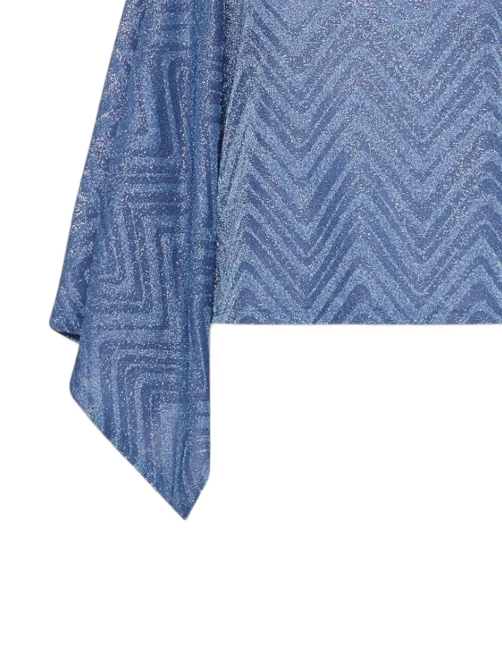 Marella herringbone-patterned lurex blouse - Blauw