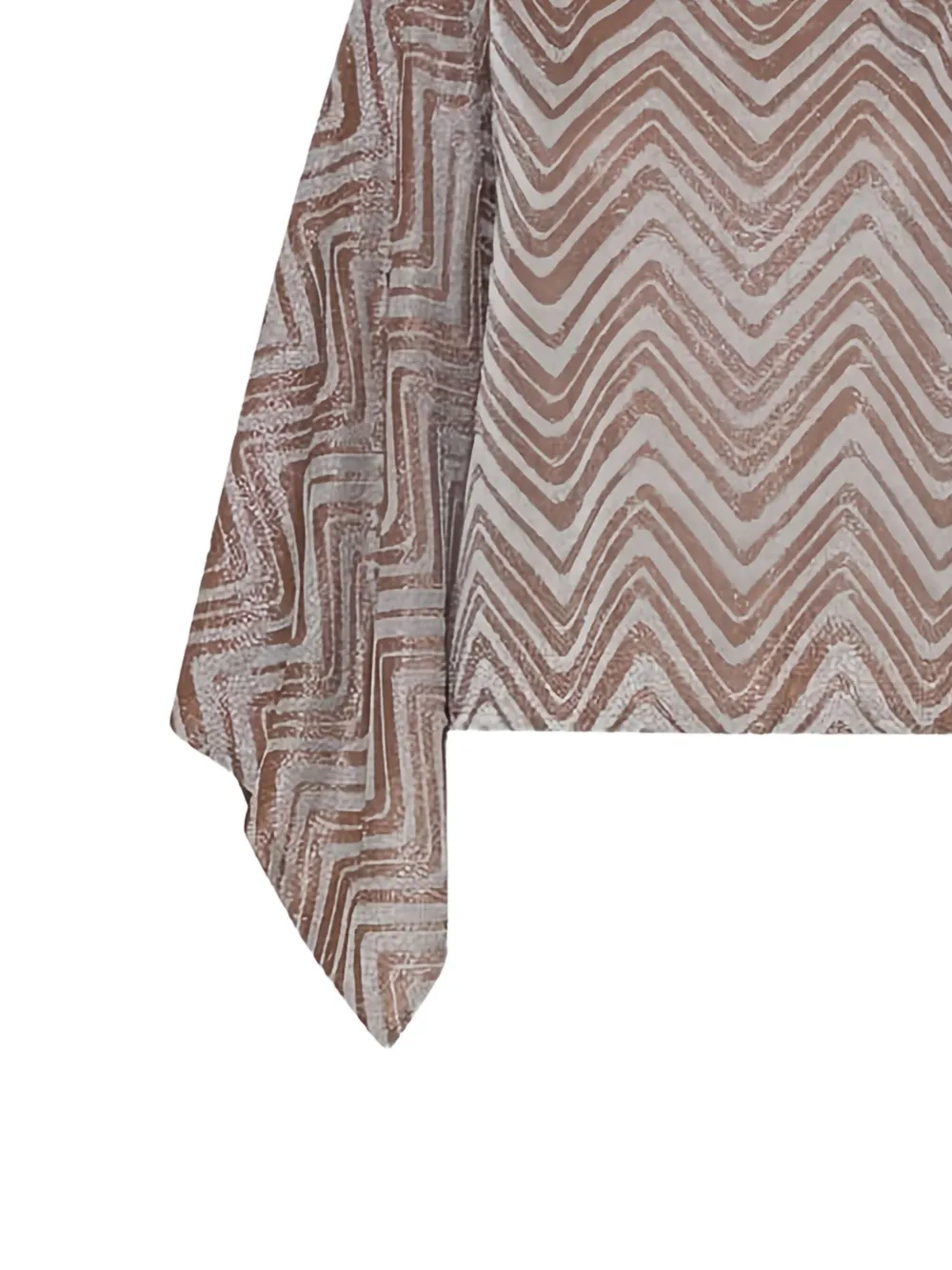 Marella herringbone-patterned lurex blouse - Bruin