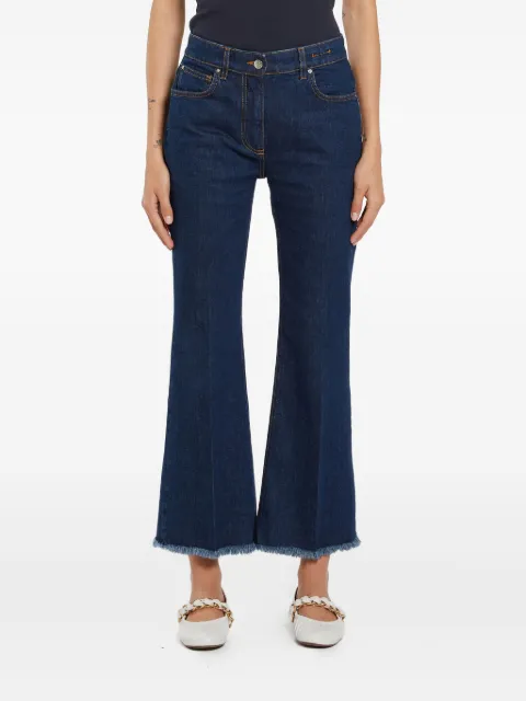 Marella frayed bell-bottom jeans