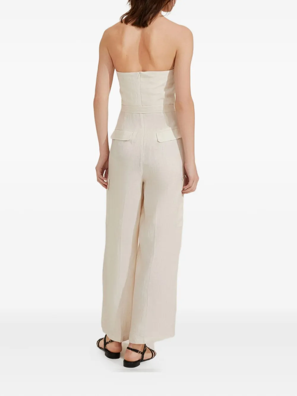 Marella strapless cargo jumpsuit - Beige
