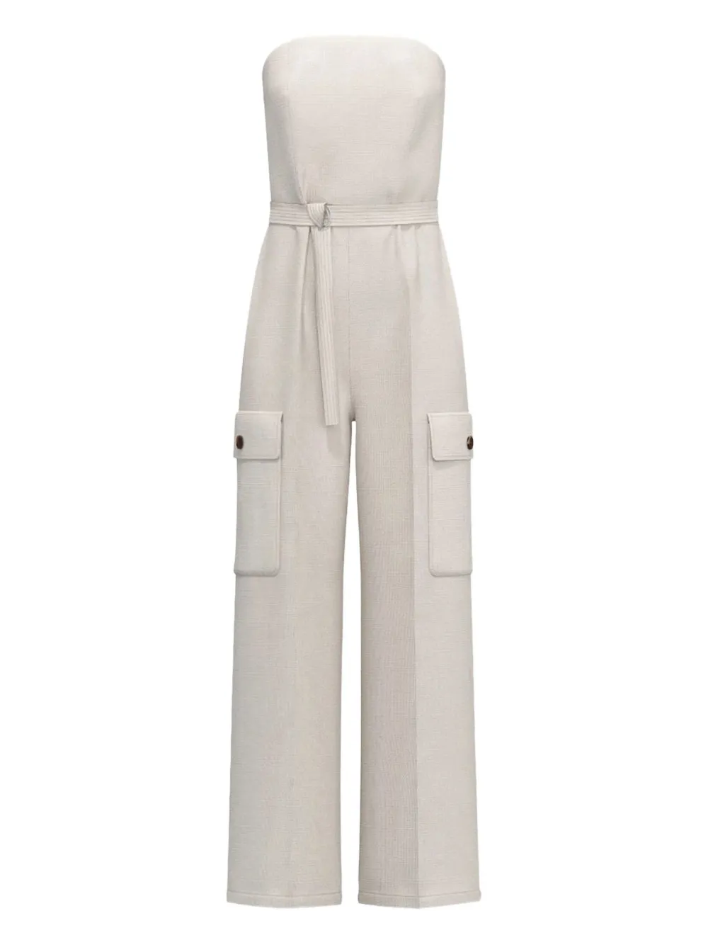 Marella strapless cargo jumpsuit Beige